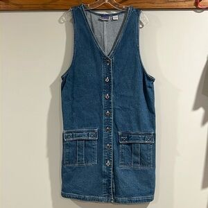 Northcrest - vintage denim‎ romper dress, large